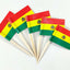 Banderas bolivianas para cupcakes 100 uds