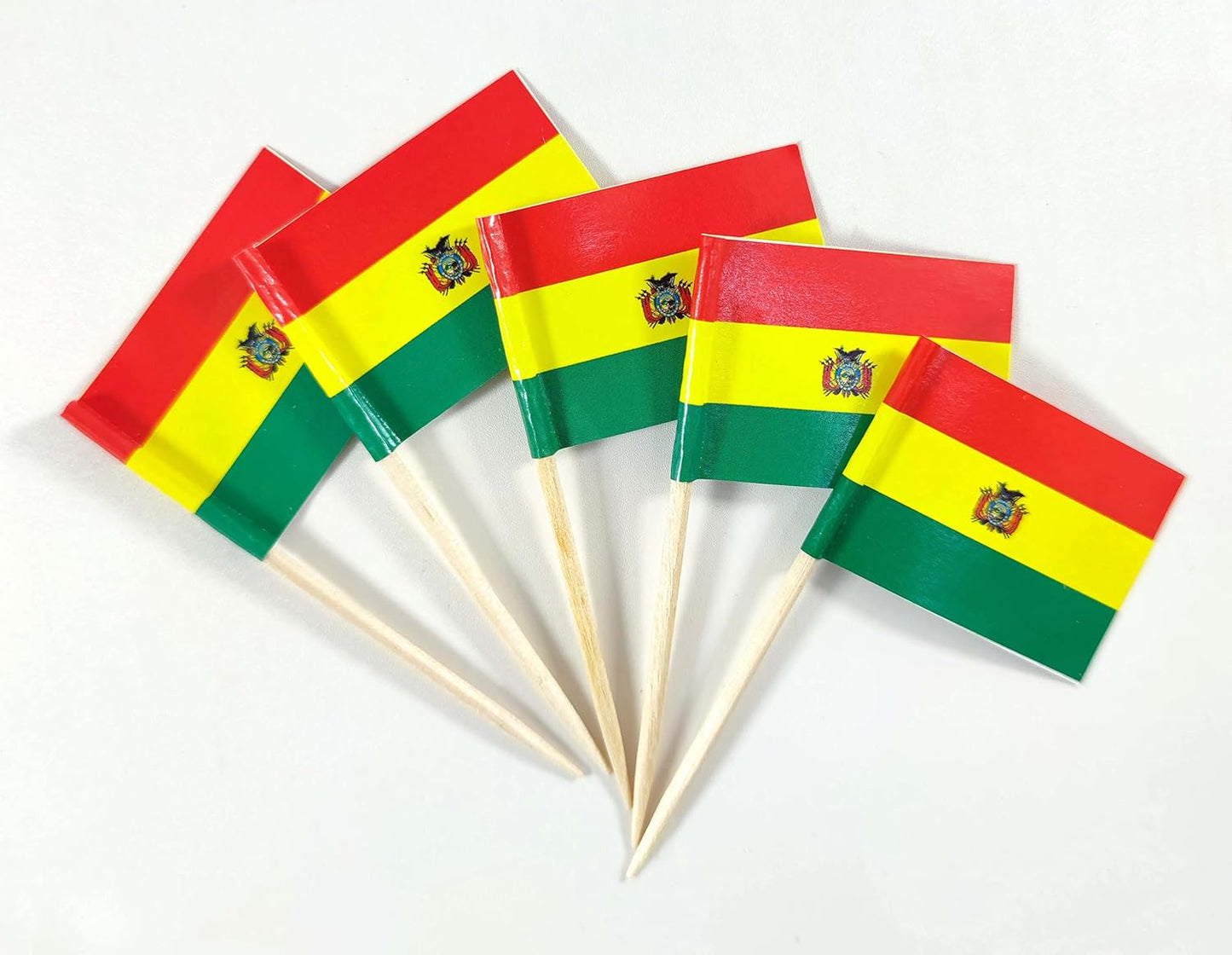 Banderas bolivianas para cupcakes 100 uds