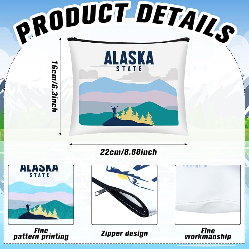 16 Bolsas Cosméticos Alaska Viaje con Cremallera Mujer