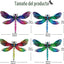 Decoración pared libélula metal 9" para jardín y patio
