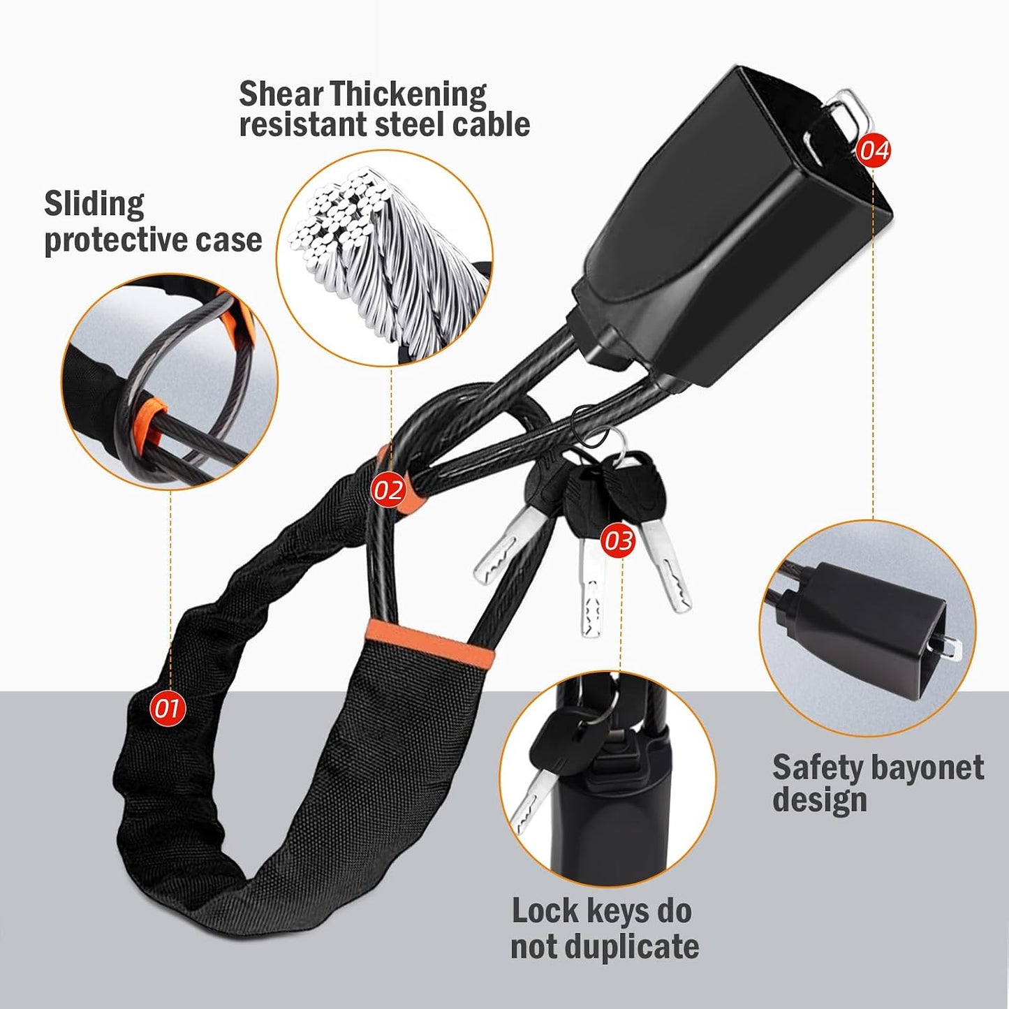 Bloqueo volante antirrobo universal para coche negro