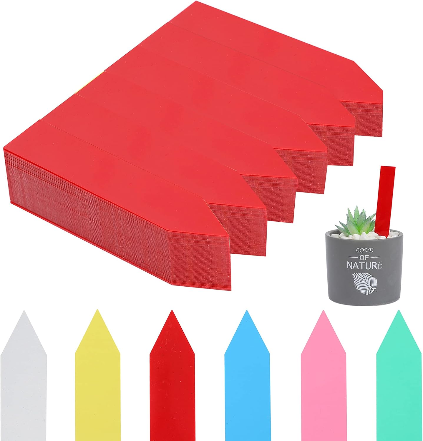 600 Etiquetas Plástico Impermeables 4" Jardín
