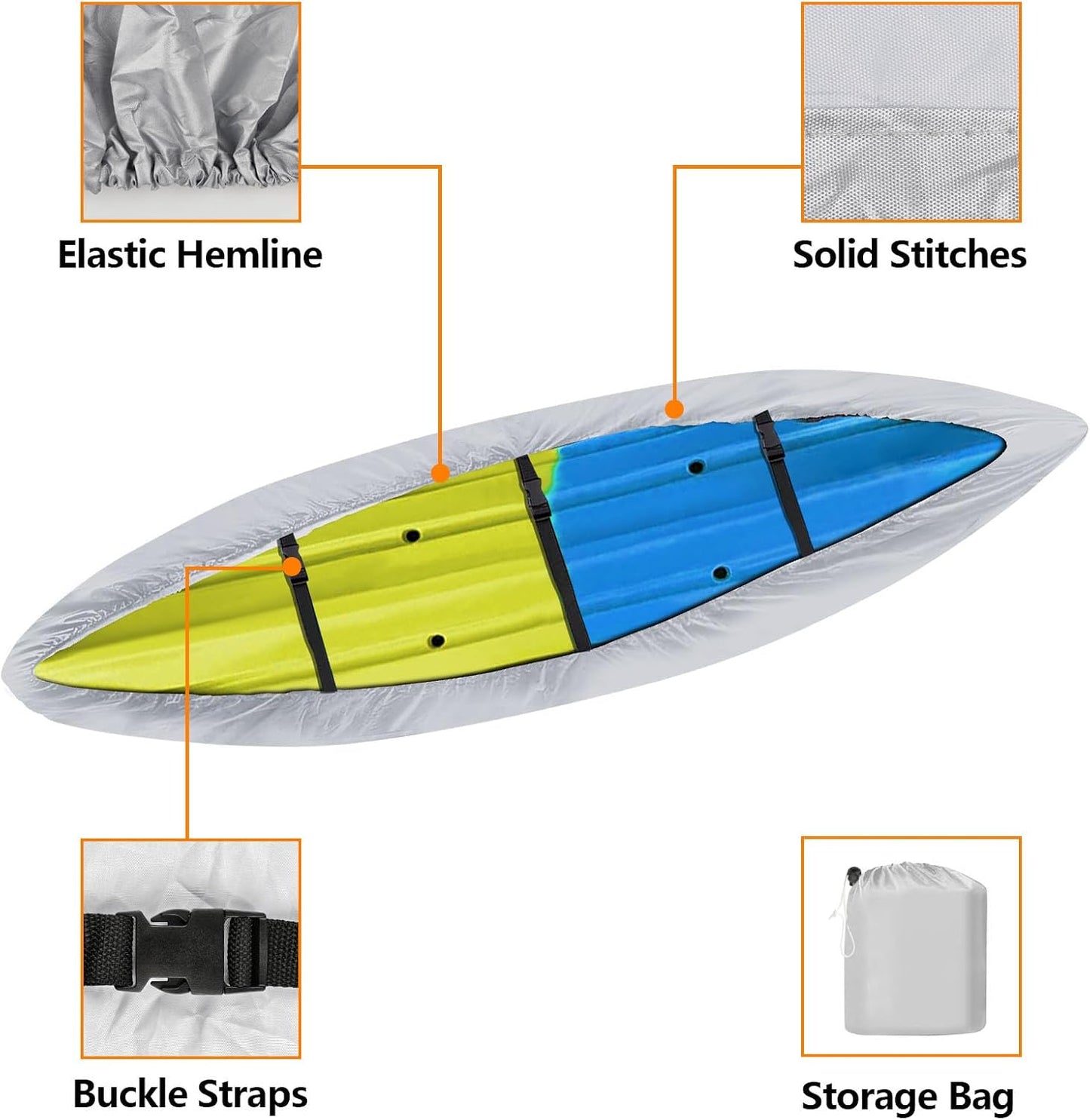 Cubierta impermeable para kayak canoa SUP 15.3-16.5