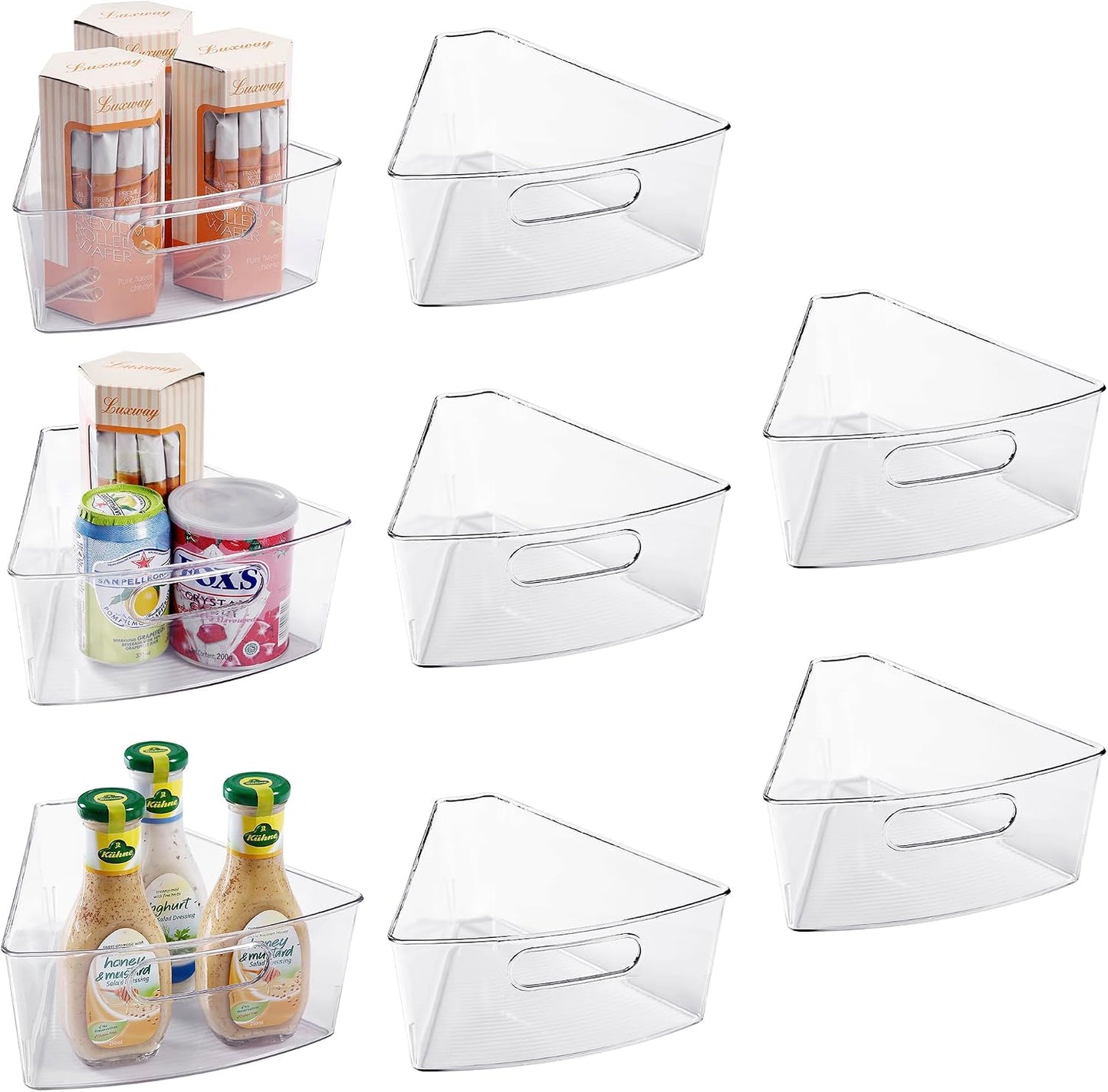 Set 8 Contenedores Plástico Transparente Cocina