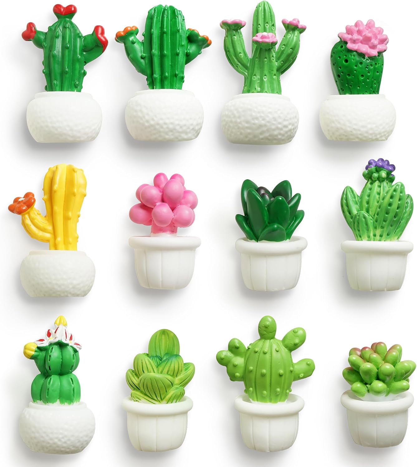 Imanes cactus 3D para nevera oficina cocina 12uds