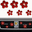 6 Pzas Clips Rojos Margarita para Salida Aire Coche con Gancho