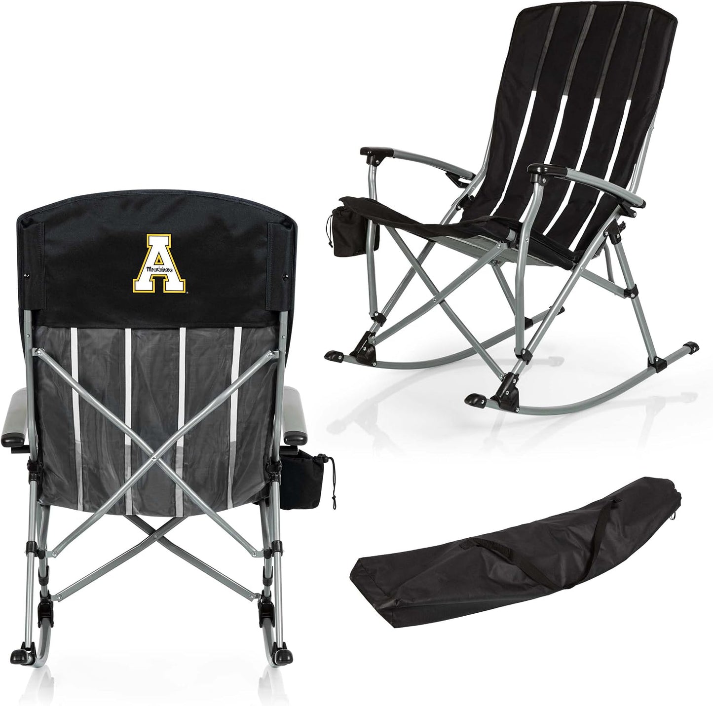 Silla plegable para adultos con asa y soporte de bebida