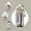 Botella agua acero inox 12oz con pajita escuela