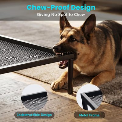 Cama elevada perros XL acolchado impermeable 50pulg