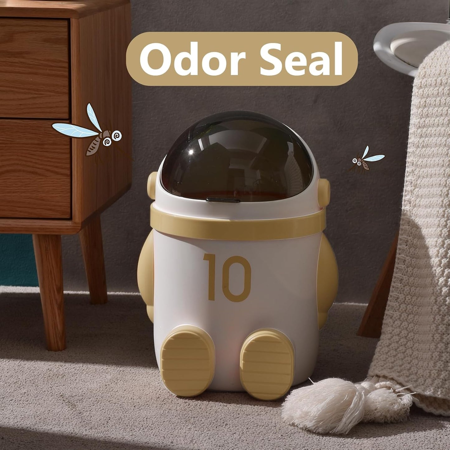 Bote basura astronauta para niños 3.2gal tapa extraíble