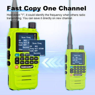 Radio GMRS 2 Vías 8 Bandas Recargable Kit 4 Pzas Verde