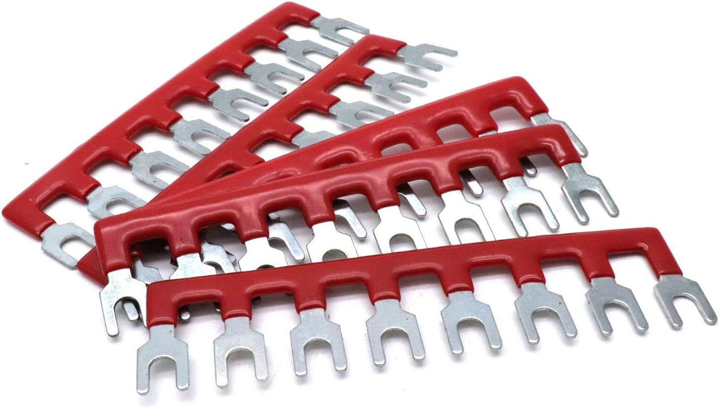 Tiras terminales bloque puente 8 posiciones conector alambre 400V 10A pack 10