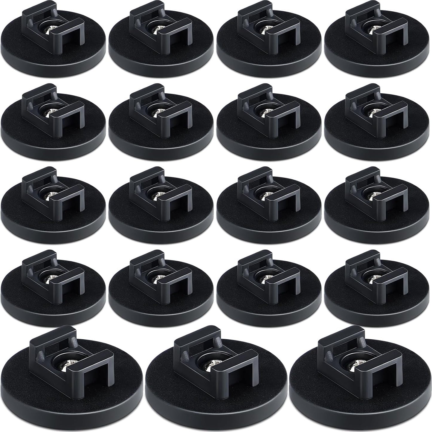 20 Pzas Soporte Cables Magnético Negro