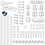 Kit organiz. cables 4 fundas 28 clips 29 soportes