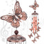 Campanillas de viento de mariposa para exteriores