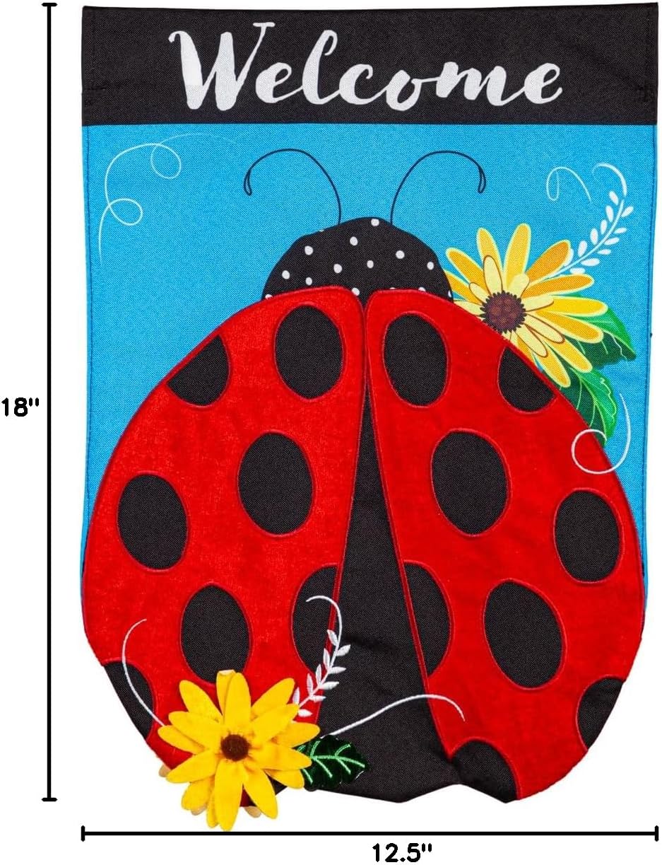 Banderas jardín primavera lino 12x18" doble cara