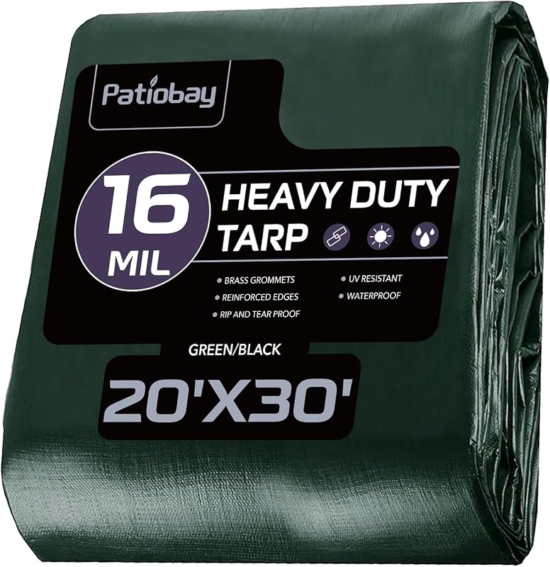 Lona 20x30ft 16mil impermeable resistente UV con ojales