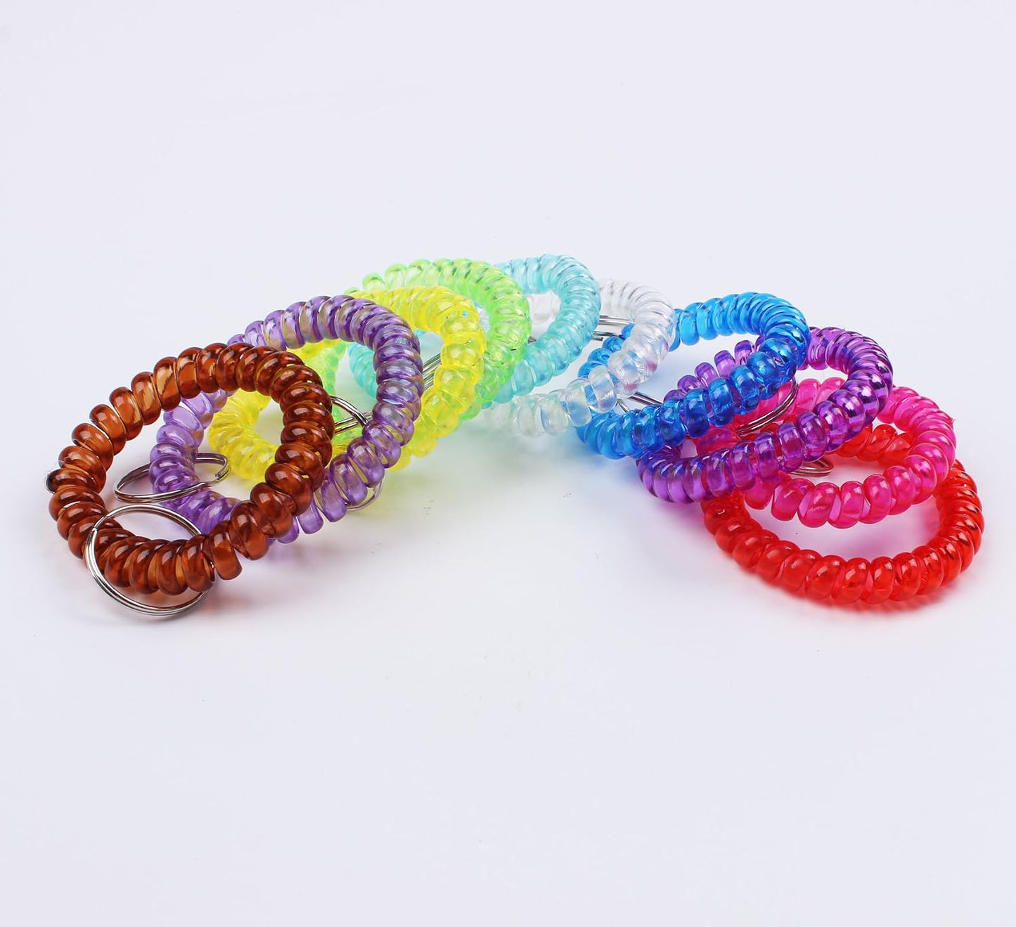 30 Llaveros Espiral Flexible Muñeca Elástica