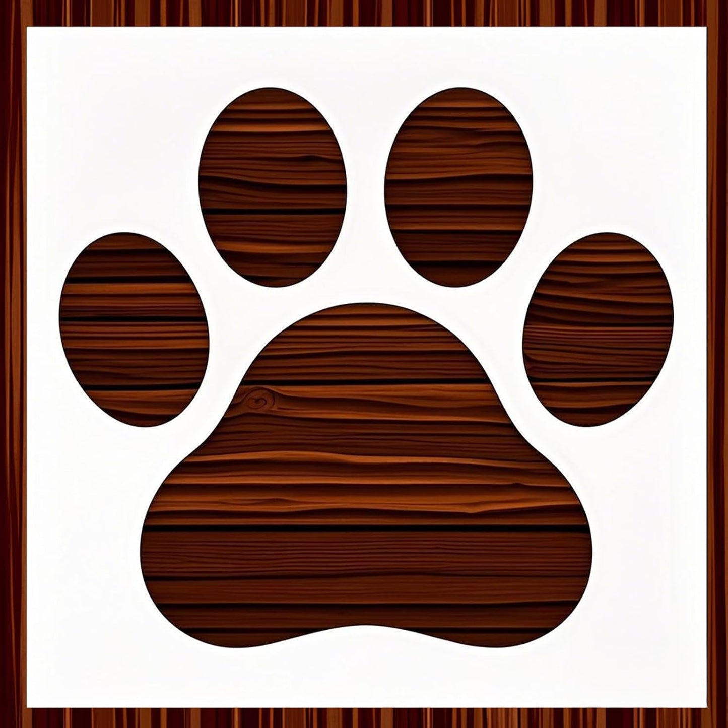 Plantillas pared 12x12pulg estampado patas gato perro reutilizables