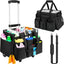 Bolsa limpieza rodante con carrito desmontable hombro negro
