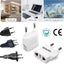 Adaptador enchufe EE.UU. a Europa tipo C/F 6 pzas