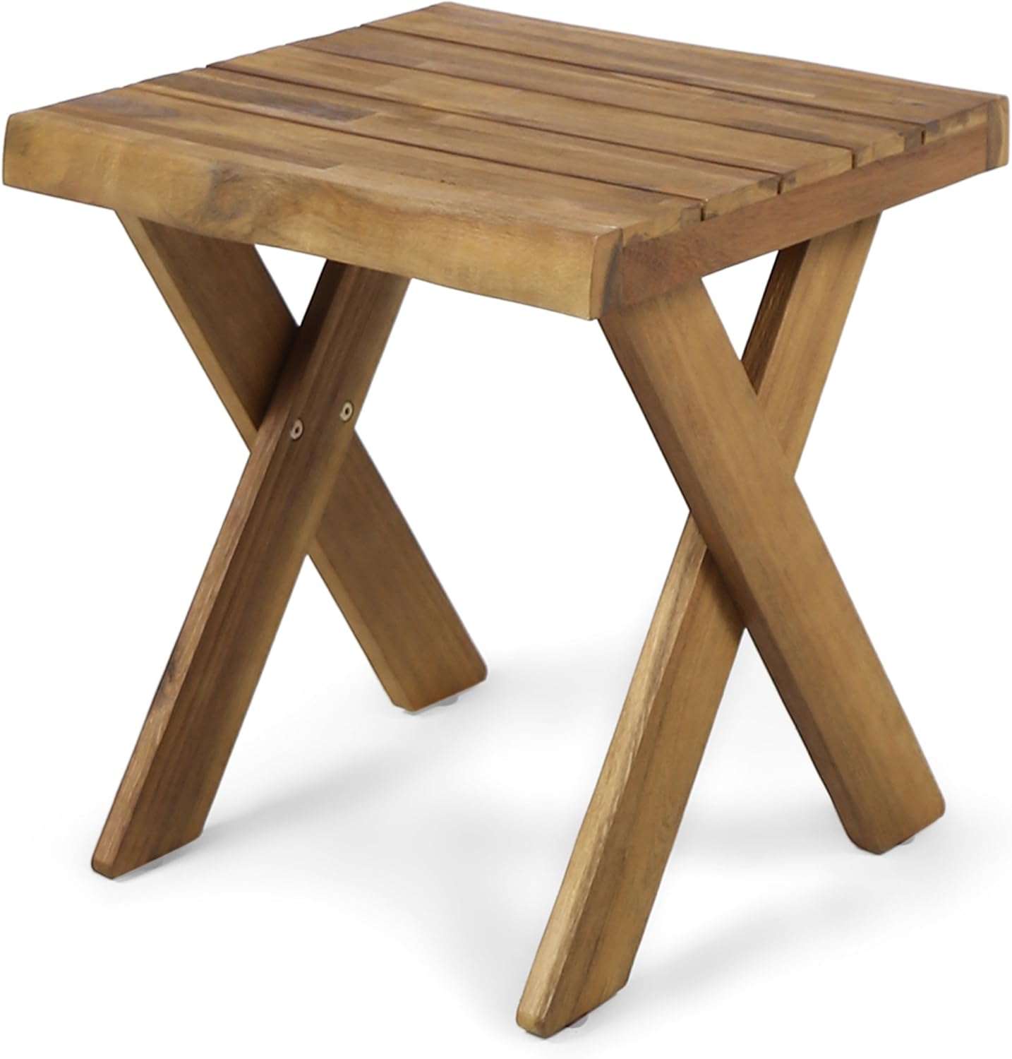 Mesa auxiliar acacia exterior acabado teca