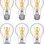 6 Bombillas LED Edison A19 Regulables 2700K E26
