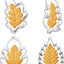 Set 4 cortadores galletas hojas tropicales acero inox