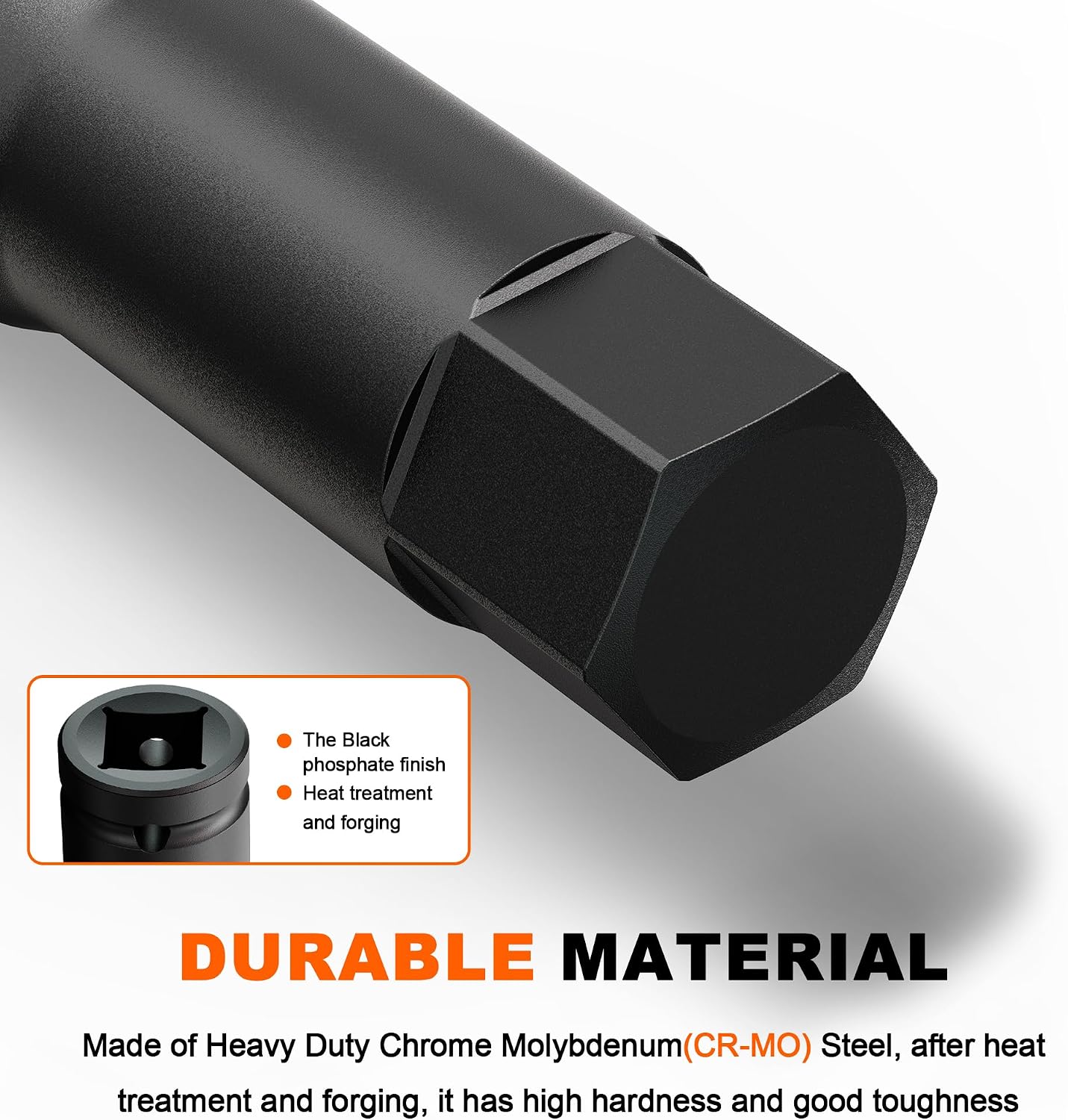 Broca impacto hexagonal 1/2pulg acero Cr-Mo industrial