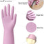 Guantes goma lavavajillas 4 pares reutilizables antideslizante