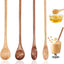4 Cucharas Largas Madera 7.9pulg Estilo Japonés Cocina Bar