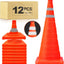 12 Conos Seguridad Plegables 28pulg Naranja Reflejantes