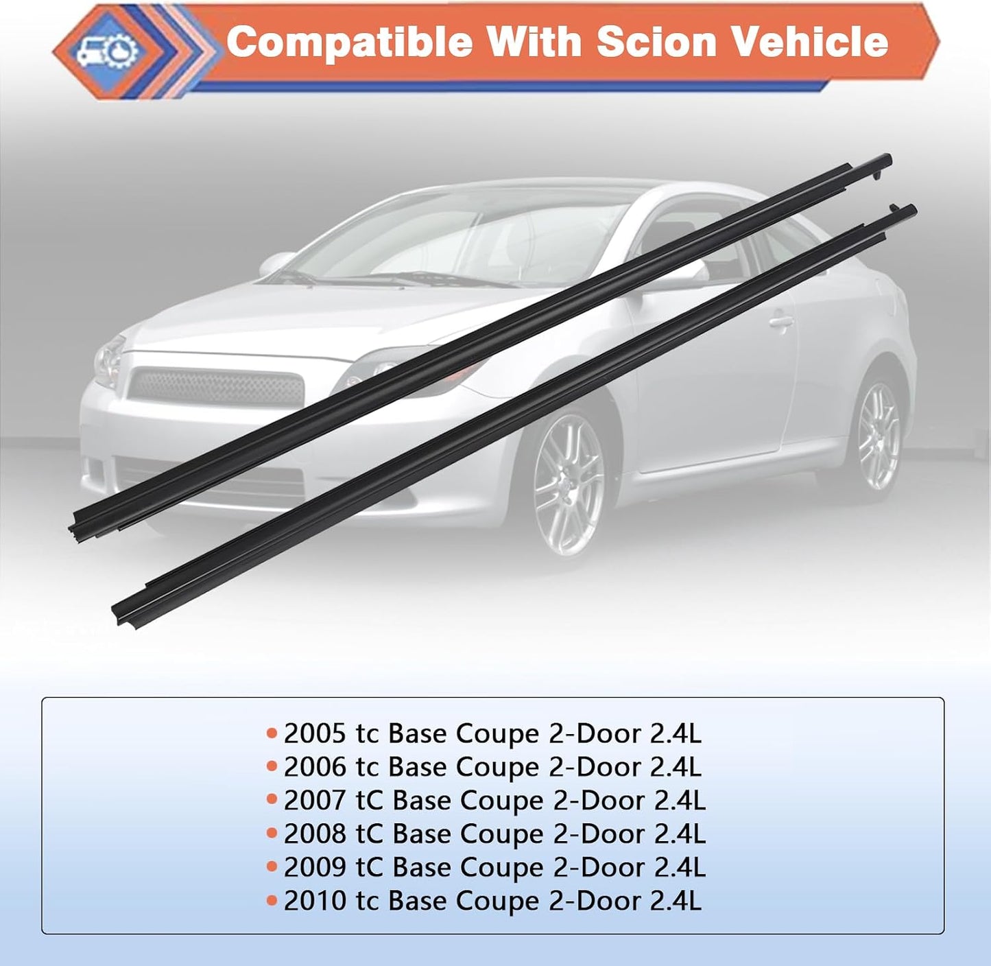 2 Pzas Burlete Puerta Scion tC 05-10 2.4L