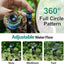 50 Pzas Emisores Goteo Tubería 1/4 Ajustables 360°