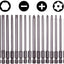 Set 16 puntas destornillador magnéticas 1/4 pulg vástago hex 4 pulg