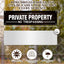 8 Letreros Propiedad Privada 12x3" Aluminio Resistentes UV