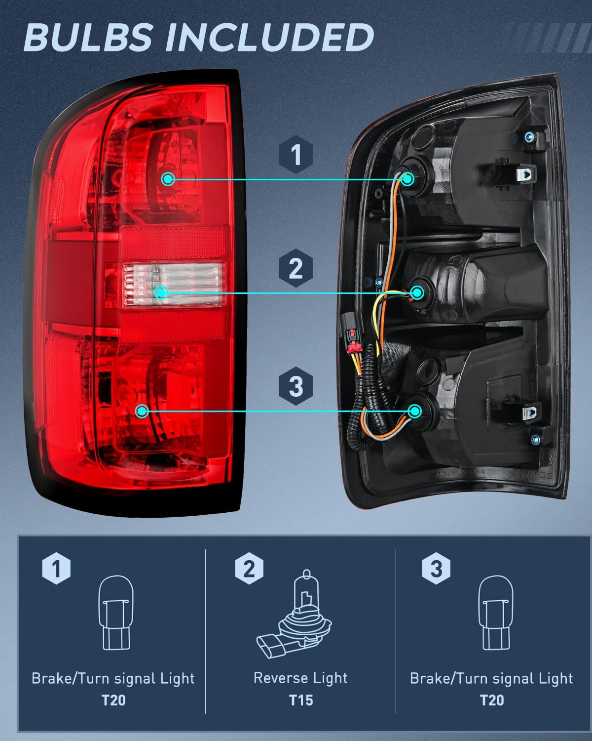 Conjunto luz trasera Chevy Colorado lado conductor