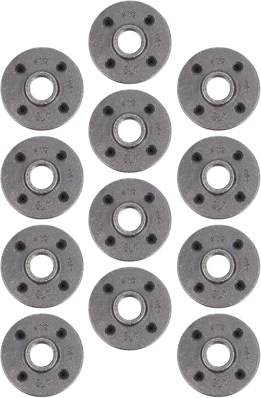 Bridas piso 3/4pulg hierro maleable negro set 12
