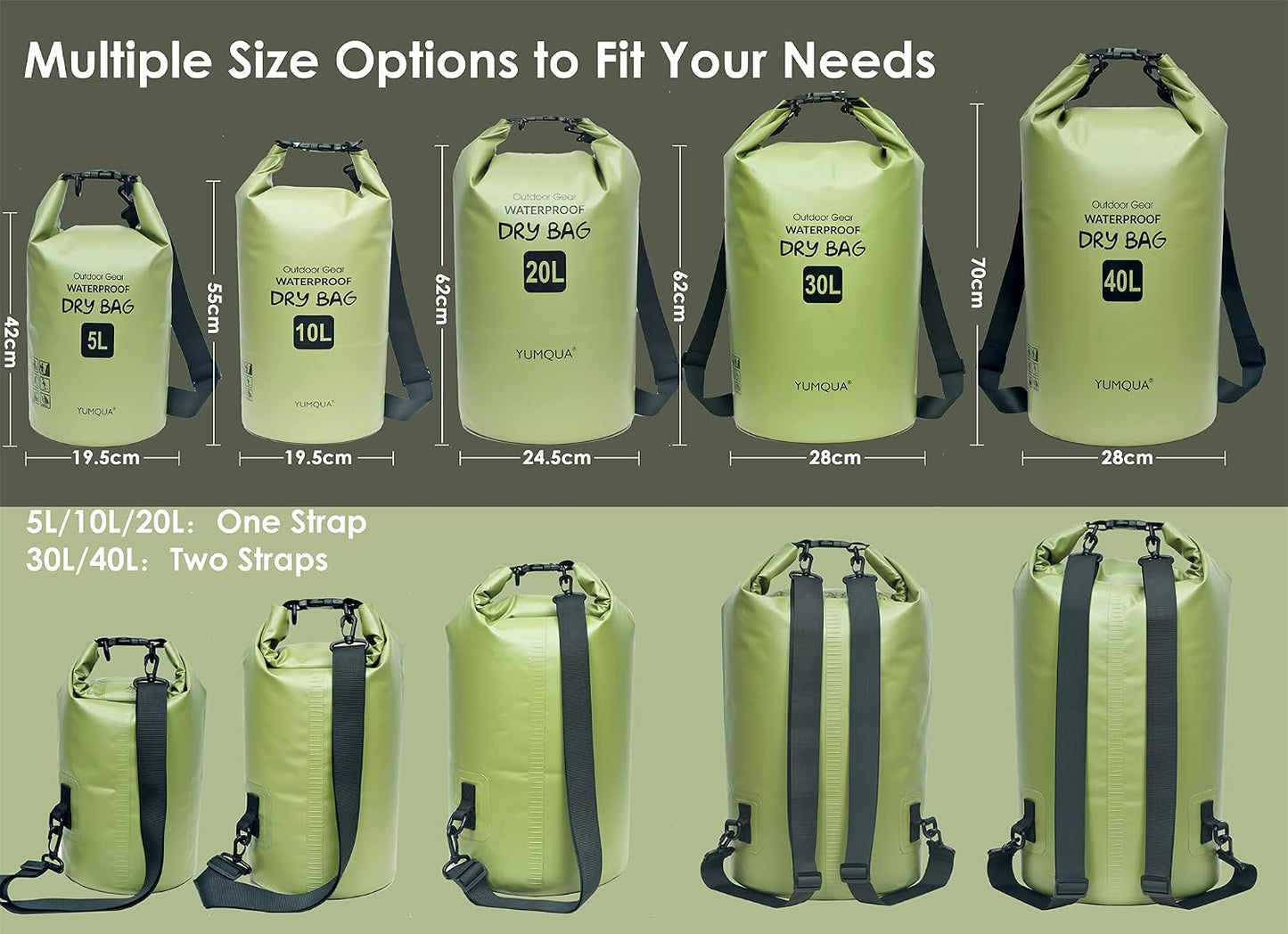Bolsas secas impermeables 5L/10L/20L/30L/40L