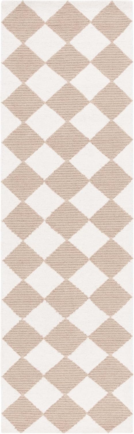 Alfombra sala dormitorio comedor 2x12ft lana natural beige