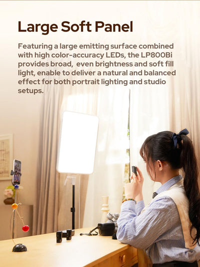 Panel luz LED 85W 28pulg bicolor 2800K-6500K control app