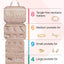 Bolsa joyas colgante con cremallera gran capacidad rosa
