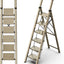 Escalera tijera 6 escalones aluminio plegable antiderrap