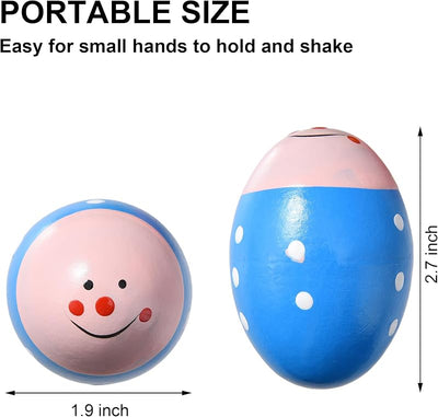 Sonajero musical de madera 6 Pzas huevos de Pascua