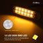 Lentes LED ámbar 16,3cm 12V para señal giro camiones