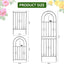 2 Enrejados Jardín 71x20pulg para Plantas Trepadoras