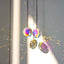 Set 2 colgantes cristal forma datura arco iris 45mm