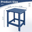 Mesa auxiliar exterior Adirondack HDPE resistente