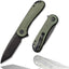 Cuchillo plegable D2 con mango micarta y clip transporte