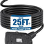 Cable extensión exterior 25ft 6 Tomas con interruptor cubierta silicona